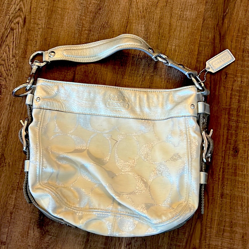 Coach Zoe white/metallic hobo